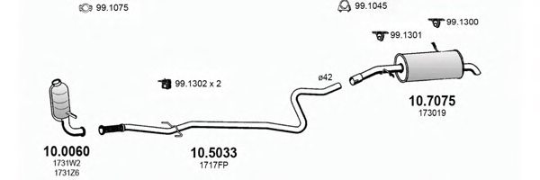 ASSO ART3236 Exhaust System